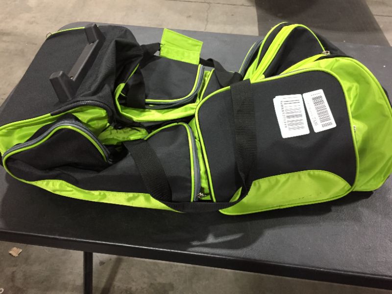 Photo 1 of Fila 32" Lightweight Rolling Duffel, Neon Lime, One Size