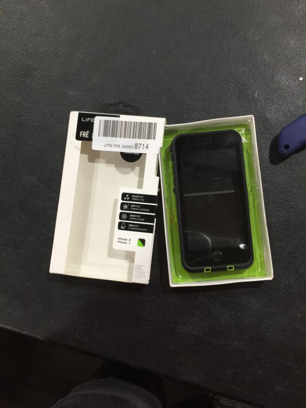 Photo 1 of LIFEPROOF FR? SERIES Waterproof Case for iPhone SE (2nd gen - 2020) and iPhone 8/7 (NOT PLUS) - Retail Packaging - NIGHT LITE (BLACK/LIME)