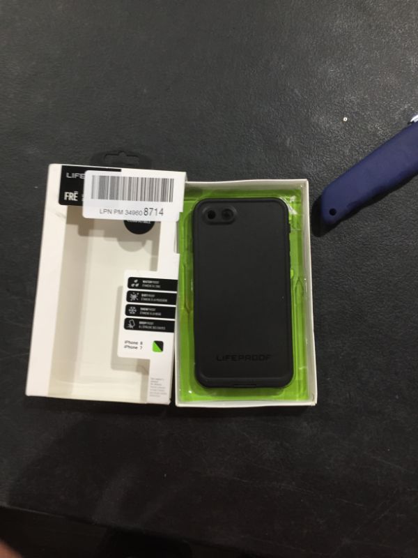 Photo 1 of LIFEPROOF FR? SERIES Waterproof Case for iPhone SE (2nd gen - 2020) and iPhone 8/7 (NOT PLUS) - Retail Packaging - NIGHT LITE (BLACK/LIME)