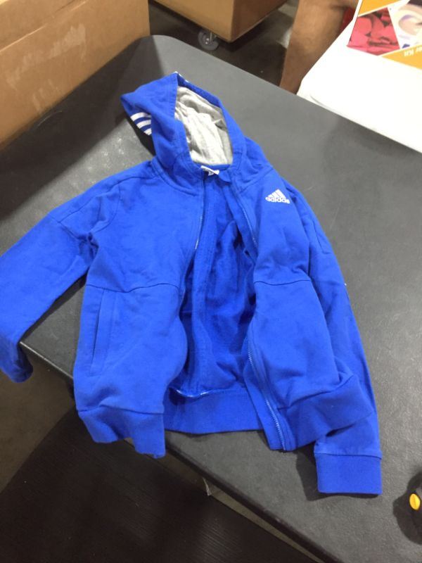 Photo 1 of Adidas Kids Blue Striped Hoodie, 10/12