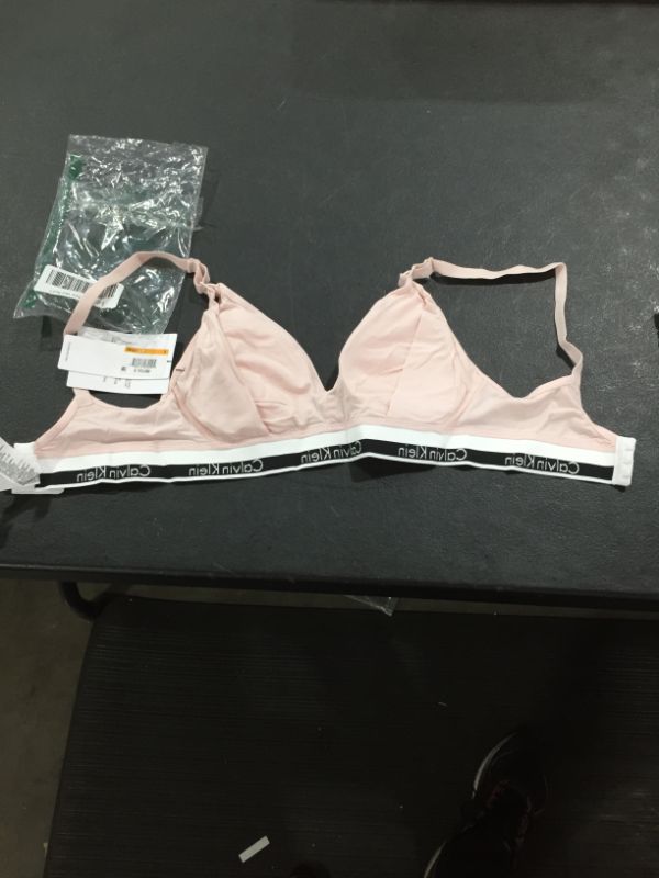 Photo 2 of Calvin Klein Women's Modern Cotton Lightly Lined Triangle Nursing Bra, Small