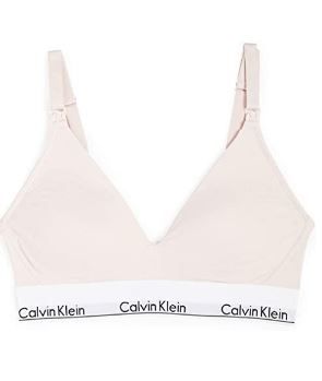 Photo 1 of Calvin Klein Women's Modern Cotton Lightly Lined Triangle Nursing Bra, Small