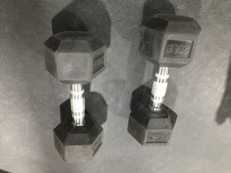 Photo 2 of Amazon Basics Rubber Encased Hex Dumbbell Hand Weight
