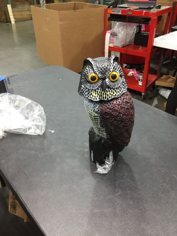 Photo 2 of Fake Owl Sculpture with Rotating Head Owl for Garden