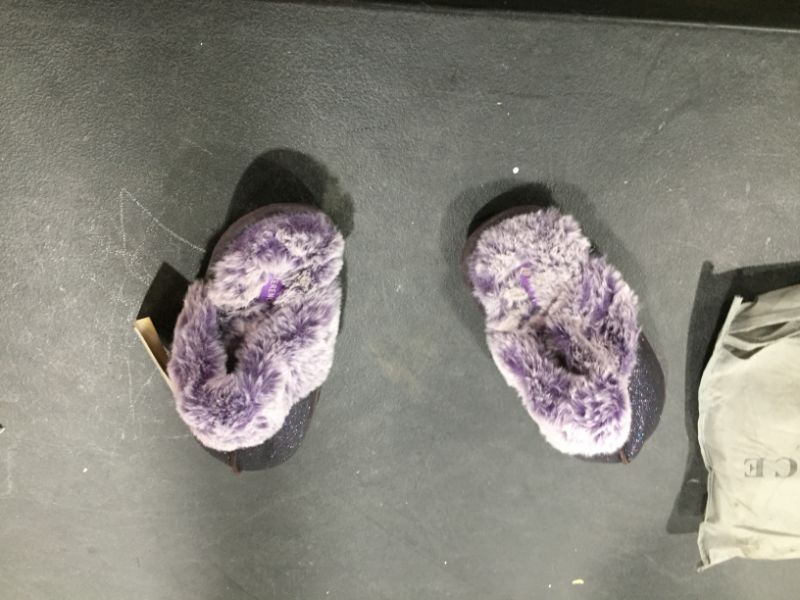 Photo 1 of Merence Purple Fluffy Slippers, 9-10,
