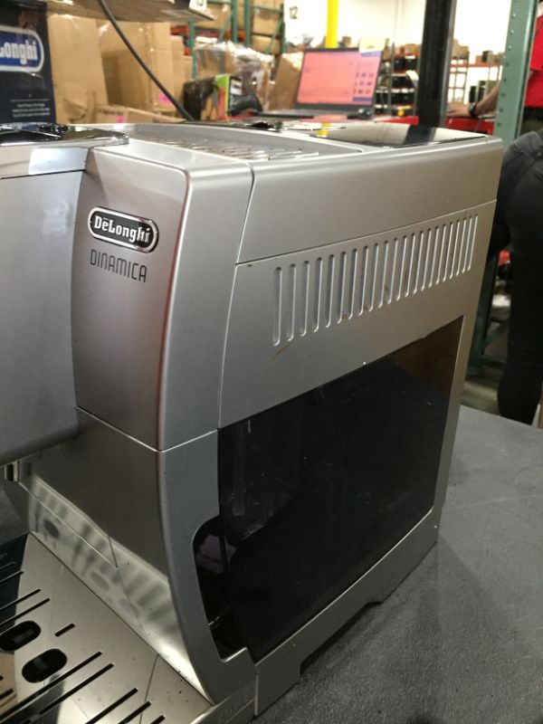 Photo 9 of De'Longhi ECAM35075SI Dinamica with LatteCrema Fully Automatic Espresso Machine, Silver, Lightly Used, No Signs of Damage, Tested