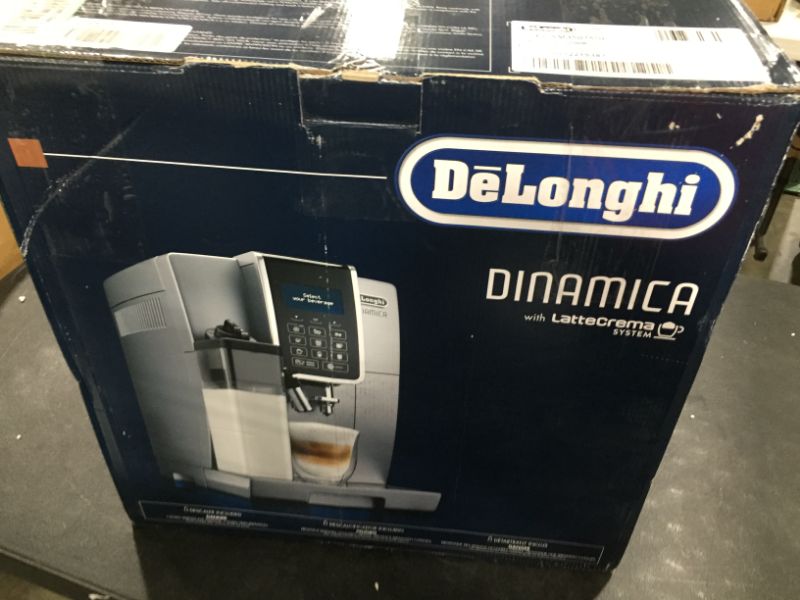 Photo 1 of De'Longhi ECAM35075SI Dinamica with LatteCrema Fully Automatic Espresso Machine, Silver, Lightly Used, No Signs of Damage, Tested