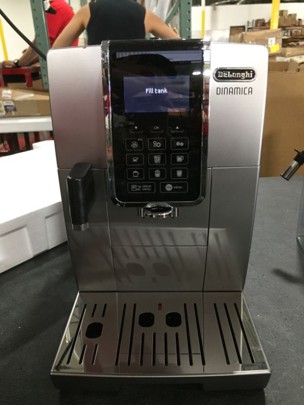 Photo 1 of De'Longhi ECAM35075SI Dinamica with LatteCrema Fully Automatic Espresso Machine, Silver, Lightly Used, No Signs of Damage, Tested
