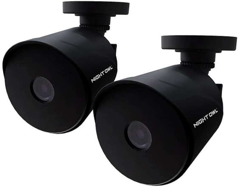 Photo 2 of (2 Pack) Night Owl 1080p HD Wired Bullet Black Cameras DP2 Series, NEW