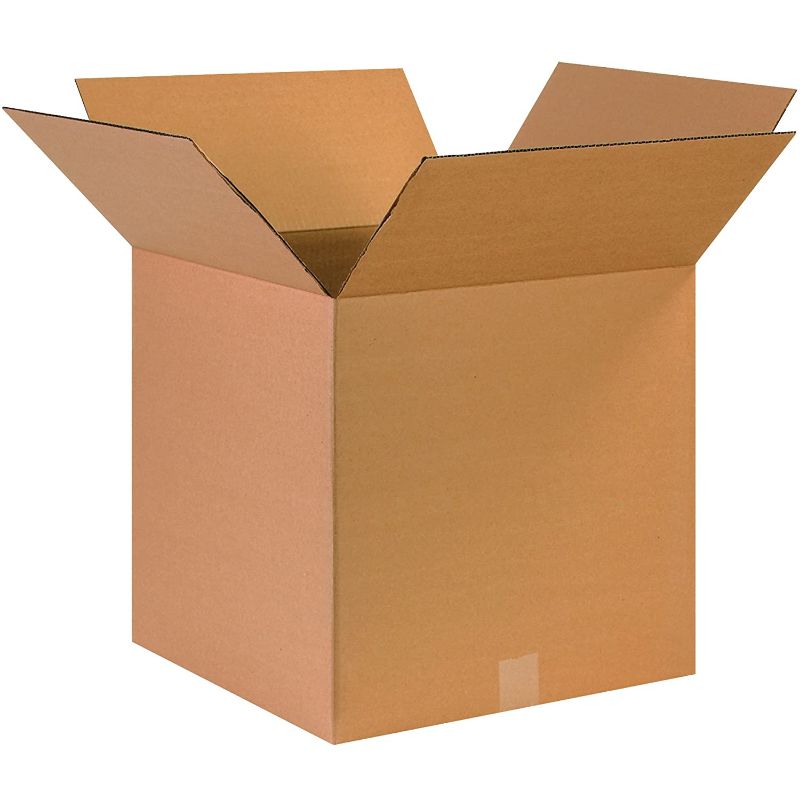 Photo 1 of Boxes Fast BF171717 Cardboard Cube Box, 17" x 17" x 17", Single Wall Corrugated for Packing, Shipping, Moving and Storage, Kraft, 10 Count