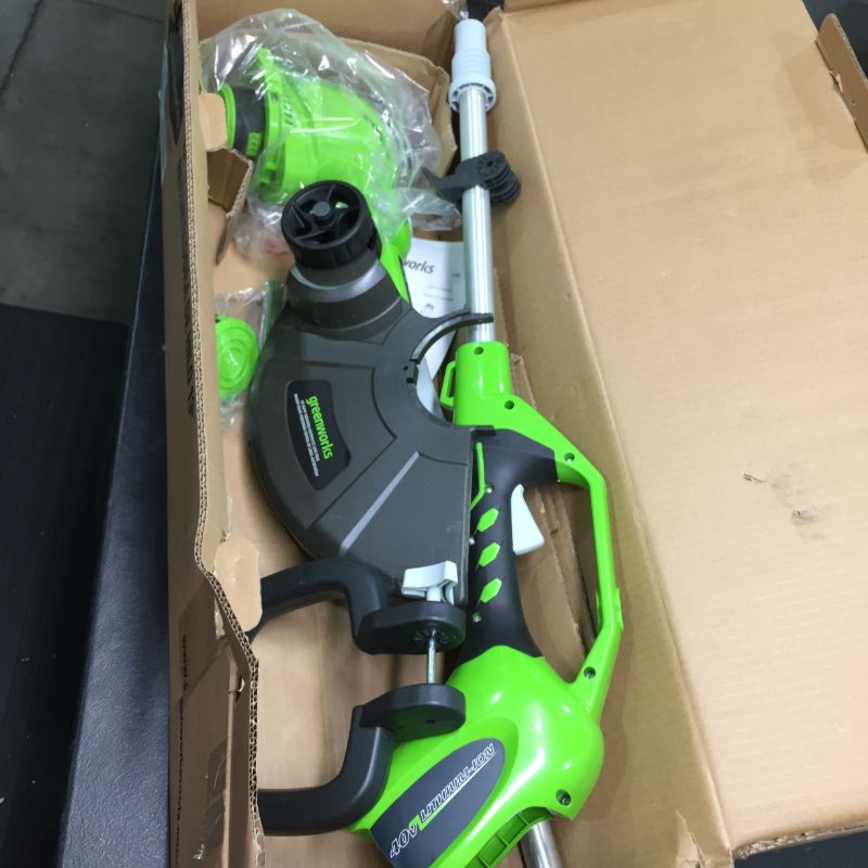 Photo 2 of Greenworks 40V 13Inch Cordless String trimmer Battery Not Included 21332, COULD NOT TEST
