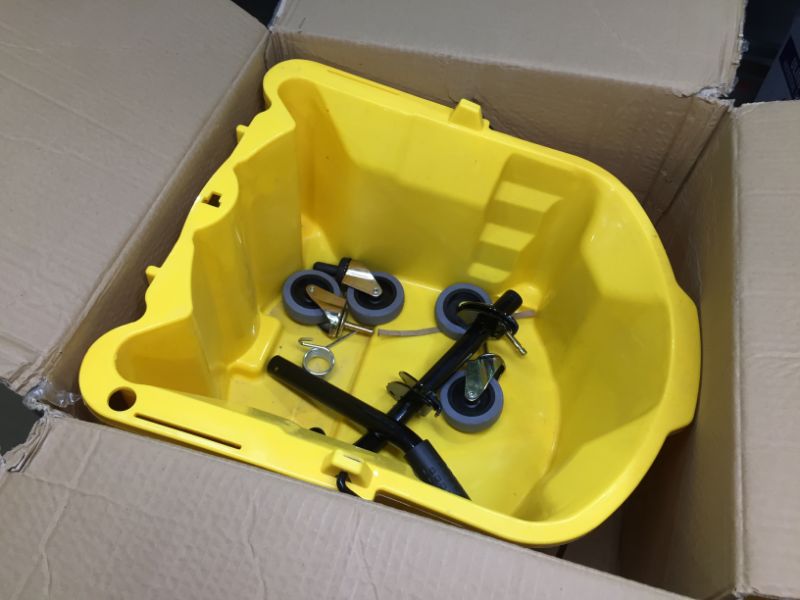 Photo 3 of Genuine Joe GJO60466 Splash Guard Mop Bucket/Wringer, 6.50 Gallon Capacity, Yellow