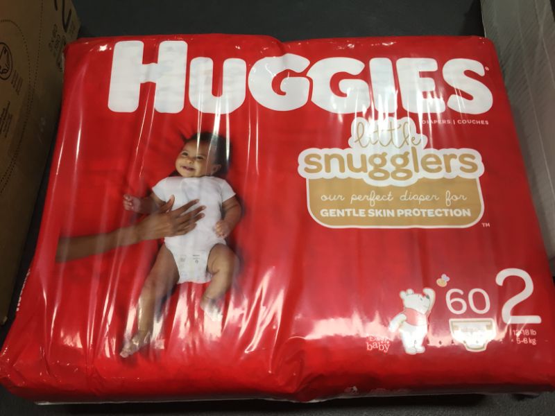 Photo 1 of Baby Diapers Size 2, 60 Ct, Huggies Little Snugglers