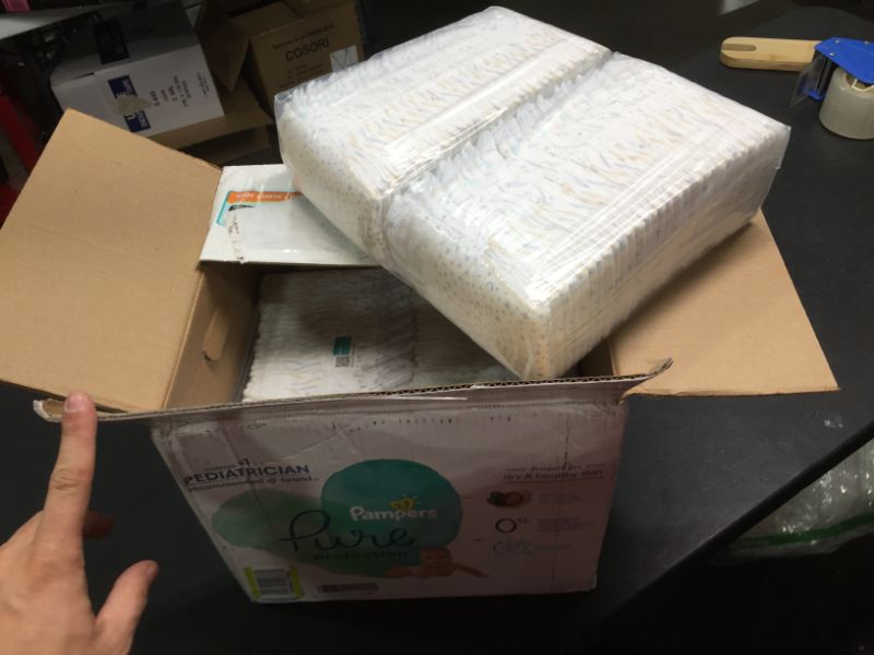 Photo 2 of Diapers Size 1, 198 Count - Pampers Pure Protection Disposable Baby Diapers, Hypoallergenic and Unscented Protection, ONE Month Supply (Packaging May Vary)