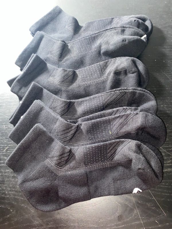 Photo 1 of Black Ankle Socks 6 Pairs, NEW