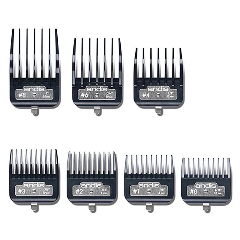 Photo 1 of Andis 7 Piece Master Premium Metal Comb Set Hair Clipper Attachments 33645