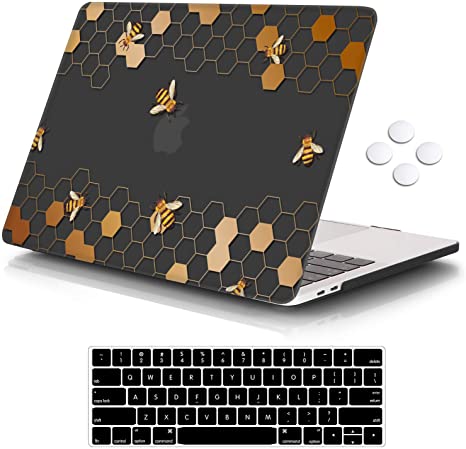 Photo 1 of iCasso MacBook Pro 13 inch Case 20162020 Release A2338M1A2159A1989A1706A1708 Plastic Hard Shell Case with 5 Rows Keyboard Cover Compatible Newest MacBook Pro 13  Honeycomb