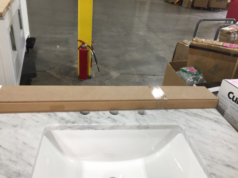 Photo 4 of 72 in. w 21 1/2 L 34 H Vanity in Carrara White with Marble Vanity Top in Carrara White, 