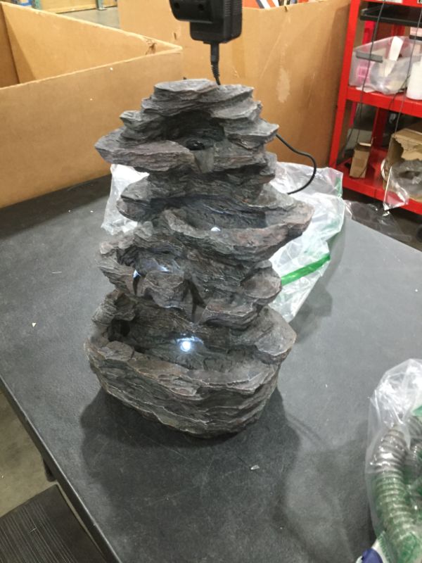 Photo 1 of 4 Tier Light up Rock Fountain, Tested