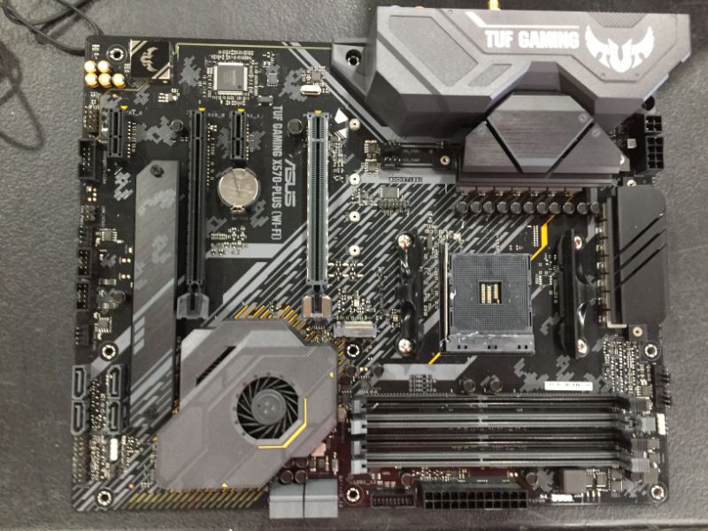 Photo 2 of ASUS - TUF GAMING X570-PLUS (WI-FI) (Socket AM4) USB-C Gen2 AMD Motherboard with LED Lighting