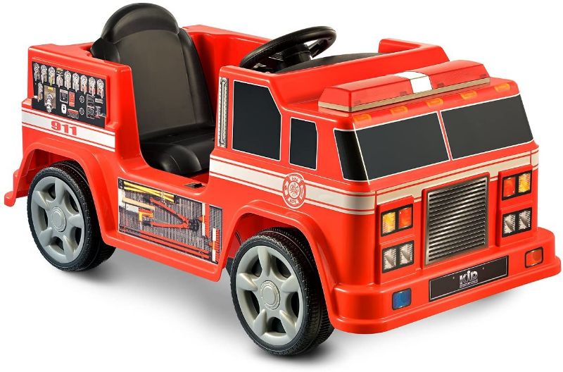 Photo 1 of Kid Motorz Fire Engine, 6V, Red