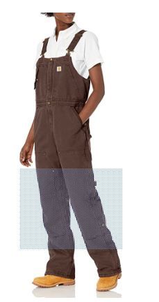 Photo 1 of Carhartt Women's Weathered Duck Wildwood Bib Overalls (Regular and Plus Sizes), XS Short