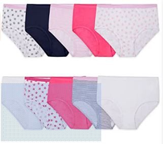 Photo 1 of Fruit of the Loom Girls' Cotton Brief Underwear - 12 pack