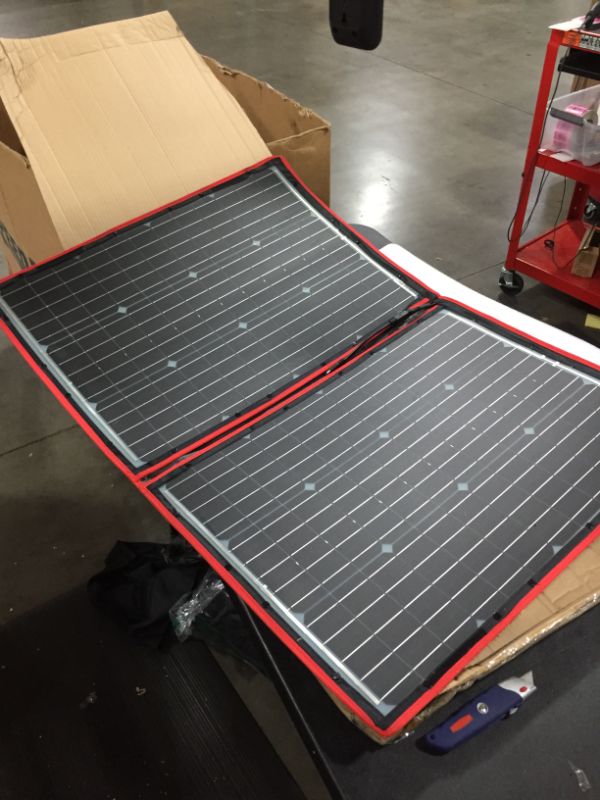 Photo 1 of DOKIO 110w 18v Portable Foldable Solar Panel Kit (21x28inch, 5.9lb) Solar Charger With Controller 2 Usb Output To Charge 12v Batteries/Power Station (AGM, Lifepo4) Rv Camping Trailer Emergency Power