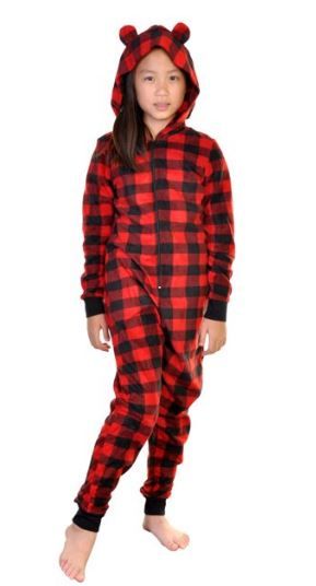 Photo 1 of Angelina Kid's Fleece Novelty One-Piece Hooded Pajamas (1-Pack)