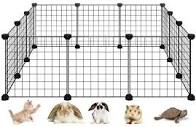 Photo 1 of Allisandro Small Pet Playpen, Small Animal Cage for Indoor Outdoor Use, Portable Metal Wire Yard Fence for Small Animal, Guinea Pigs, Bunny, Turtle, Hamster
