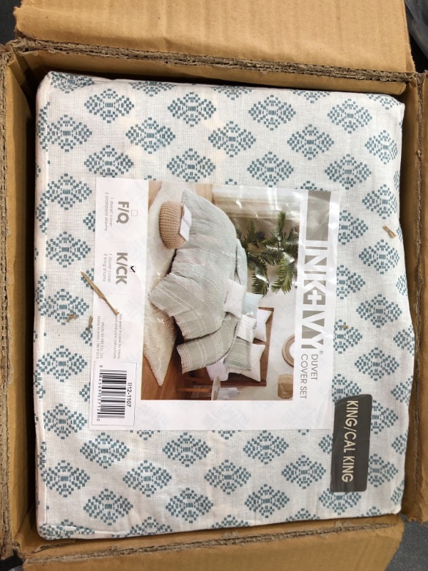 Photo 2 of Kara Cotton Jacquard Duvet Cover Mini Set