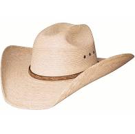 Photo 1 of BULLHIDE Jason 10x Palm Leaf Straw Western Cowboy Hat, 4" Brim, Natural
