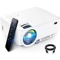 Photo 1 of Mini Projector, HOMPOW 5500L Movie Projector, Smartphone Portable Video Projector 1080P Supported and 176" Display, Compatible with TV Stick/HDMI/VGA/USB/TV Box/Laptop/DVD/PS4 for Home
