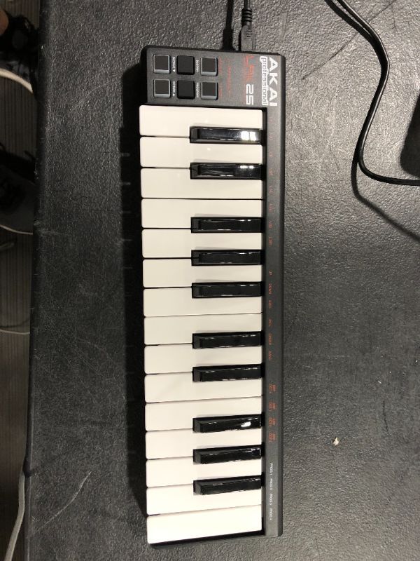 Photo 2 of AKAI Professional LPK25 - USB MIDI Keyboard controller with 25 Velocity-Sensitive Synth Action Keys for Laptops (Mac & PC), Editing Software included
