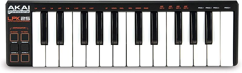 Photo 1 of AKAI Professional LPK25 - USB MIDI Keyboard controller with 25 Velocity-Sensitive Synth Action Keys for Laptops (Mac & PC), Editing Software included
