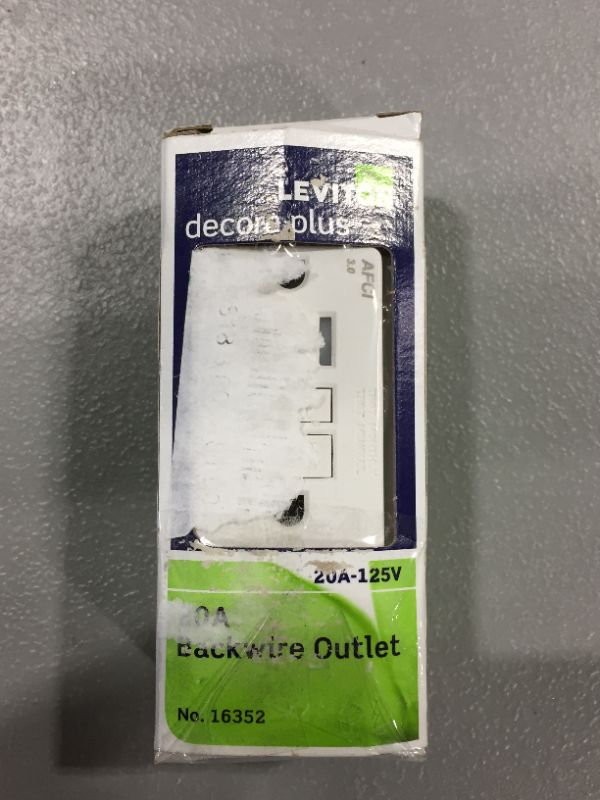 Photo 1 of Decora Plus 20 Amp Industrial Grade Duplex Outlet, Light Almond
