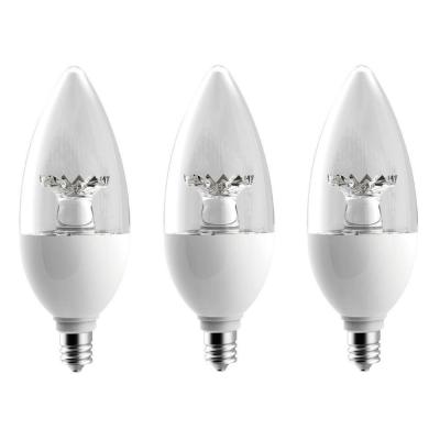 Photo 1 of EcoSmart 40-Watt Equivalent B11 Dimmable CEC LED Light Bulb Daylight (3-Pack)
