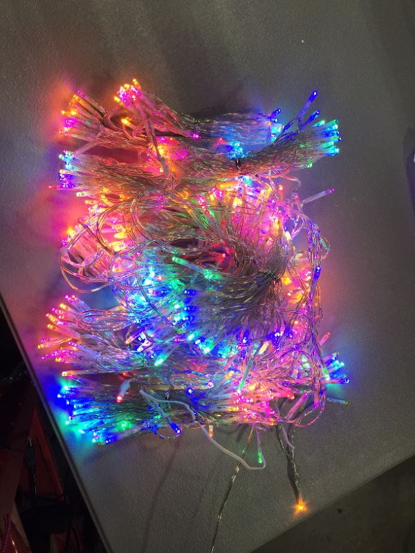 Photo 1 of 12.66 ft. 600-Light LED Weeping Willow Micro Fairy Multi Color Lights Christmas Icicle Lights
