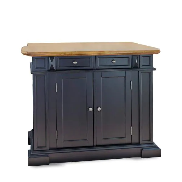 Photo 1 of Americana Black Kitchen Island With Drop Leaf (incomplete set box 3 of 3)