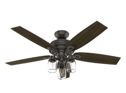 Photo 1 of Crown Canyon II 52 in. LED Indoor Noble Bronze Ceiling Fan with Light Kit
