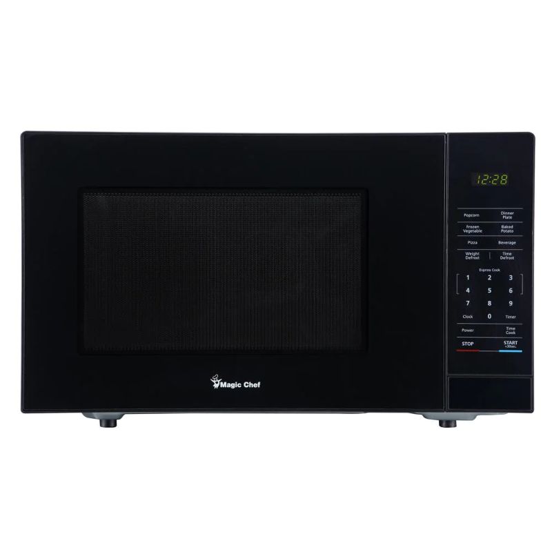 Photo 1 of 1.1 cu. ft. Countertop Microwave in Black with Gray Cavity
