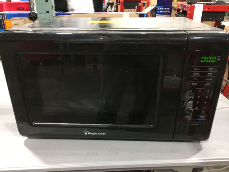 Photo 2 of 1.1 cu. ft. Countertop Microwave in Black with Gray Cavity
