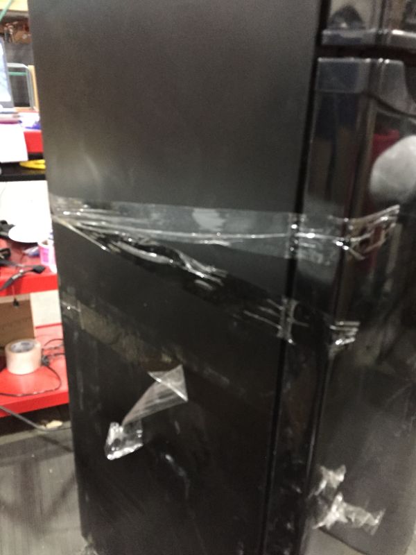 Photo 7 of 7.6 cu. ft. Top Freezer Refrigerator with Dual Door in Black
