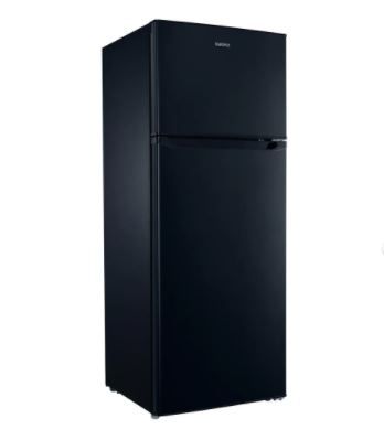 Photo 1 of 7.6 cu. ft. Top Freezer Refrigerator with Dual Door in Black
