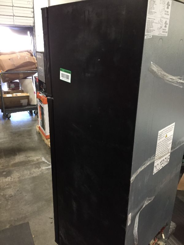 Photo 5 of 7.6 cu. ft. Top Freezer Refrigerator with Dual Door in Black
