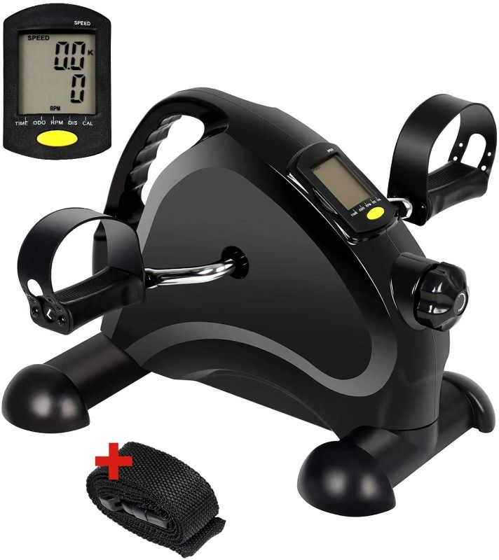 Photo 1 of WELYAS Pedal Exerciser Portable Exercise Peddler Mini Exercise Bike Under Desk Bike for Legs and Arms Workout with LCD Display
