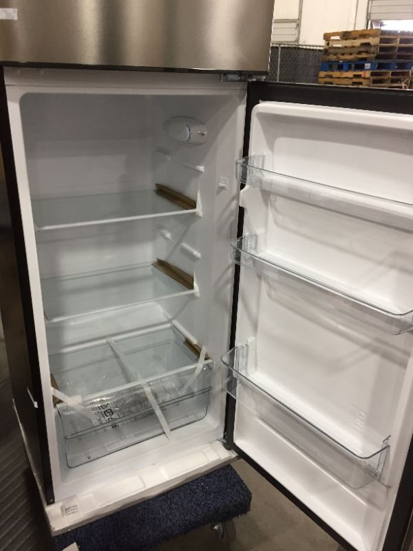 Photo 3 of 7.1 cu. ft. Top Freezer Refrigerator in Stainless Steel Look
