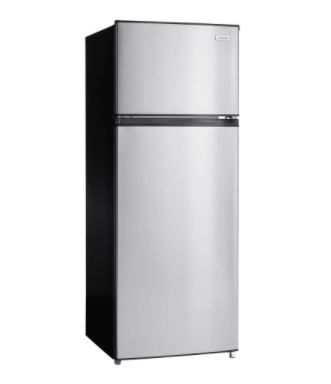 Photo 1 of 7.1 cu. ft. Top Freezer Refrigerator in Stainless Steel Look
