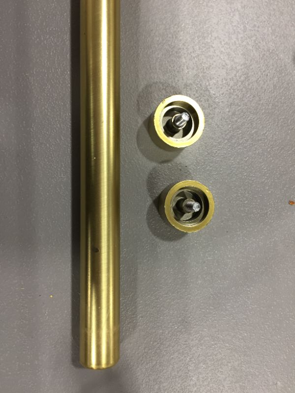 Photo 2 of Cappa 36 in. - 66 in. Single Curtain Rod in Brass
