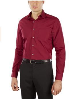 Photo 1 of Van Heusen Men's Dress Shirt Fitted Poplin Solid
